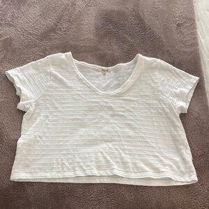 Madewell crop off white top size M